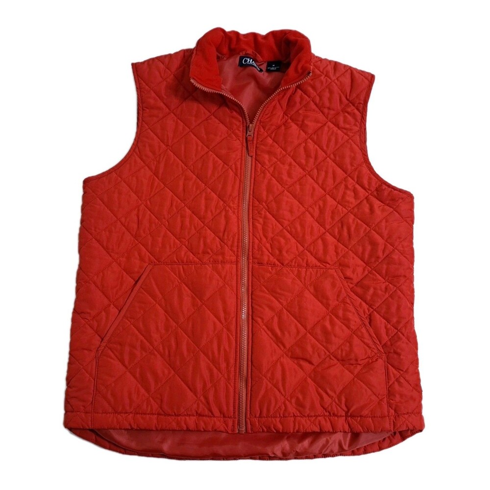 Chaps Ralph Lauren Men’s Medium Zip Vest Jacket Indian Orange Red Coat